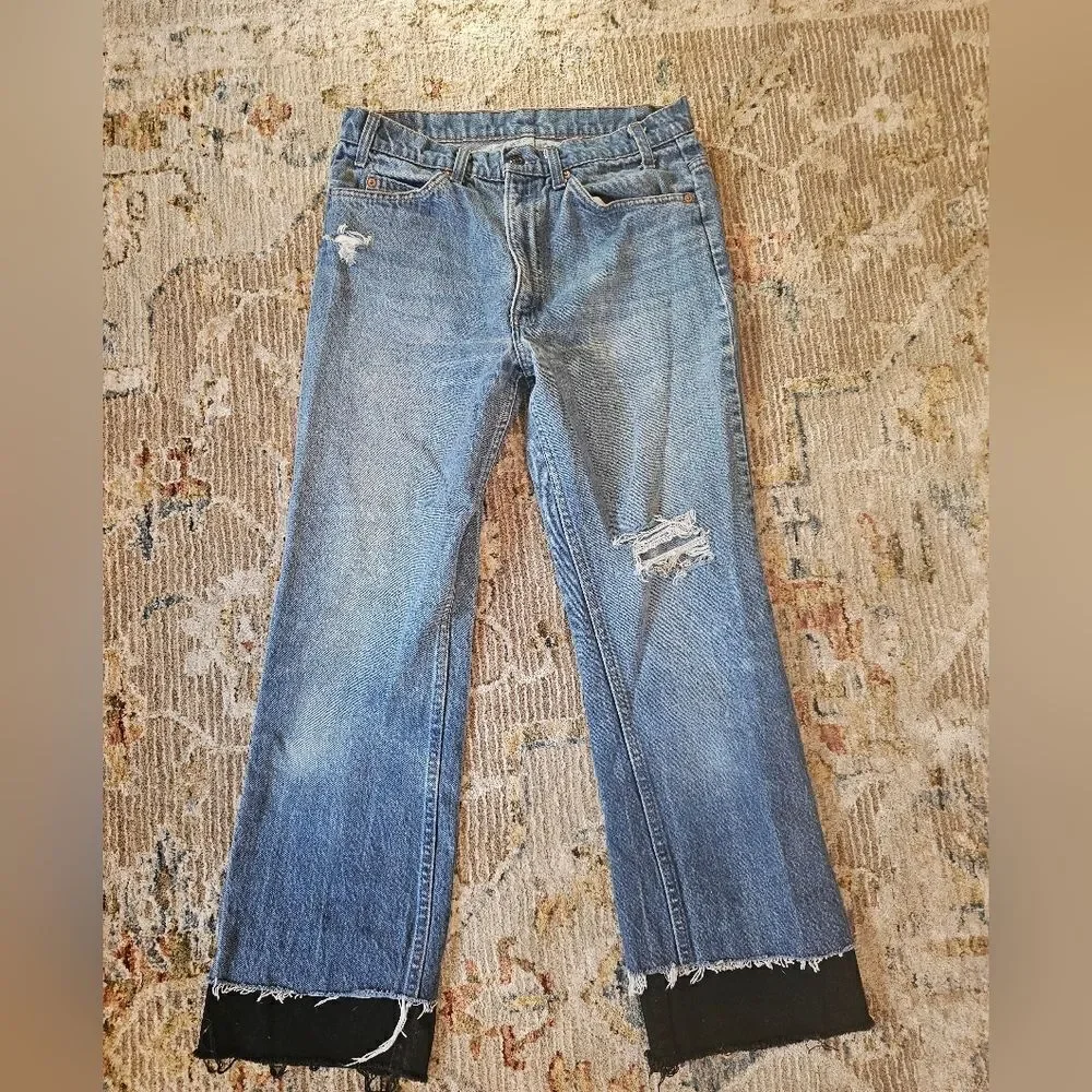 Vintage one of a kind custom Levi's. Sz 33